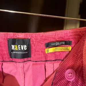 Maeve Vibrant Pink Corduroy Skirt